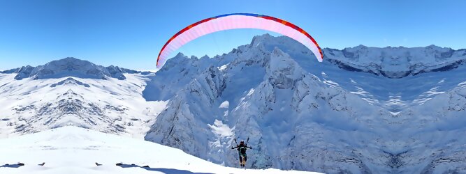 Trip Rundreise - Paragleiten im Winter die Freizeit spüren und schwerelos über die Tiroler Bergwelt fliegen. Auch für Anfänger werden Flüge, Tandemflüge angeboten.